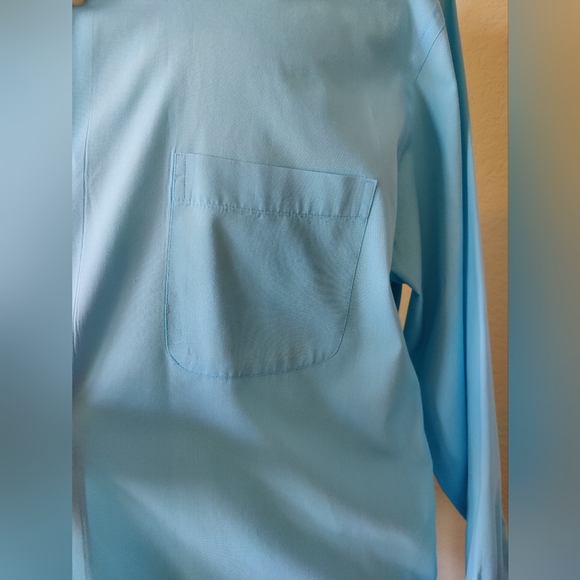 Men's Croft & Barrow teal button down Dress Shirt 🔘 (XL) 🩵💙💚🩵 - Picture 6 of 13